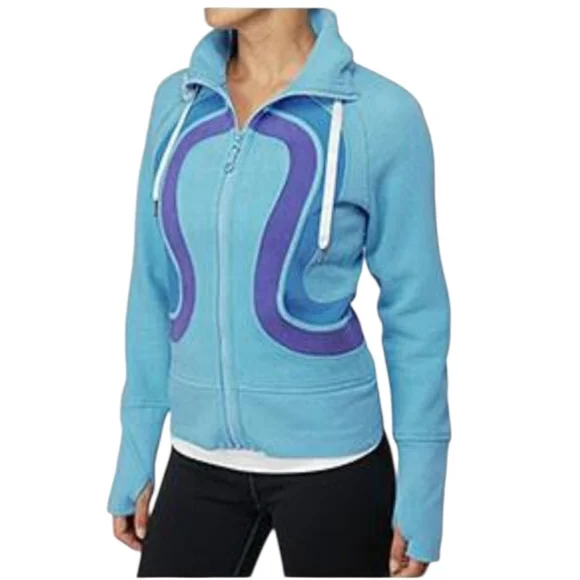 Lululemon Athletica Full Zip Jacket in Scuba Blue Size 10 - Picture 16 of 16